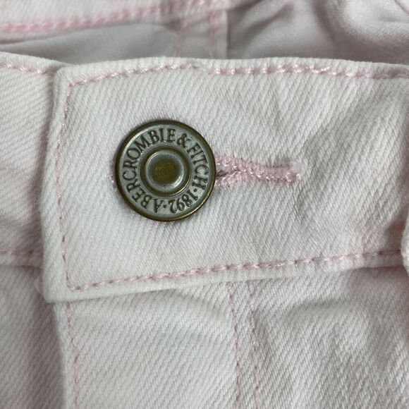 Abercrombie & Fitch Pink Zippered Ankle Skinny Denim Jeans size 2 - Picture 7 of 7
